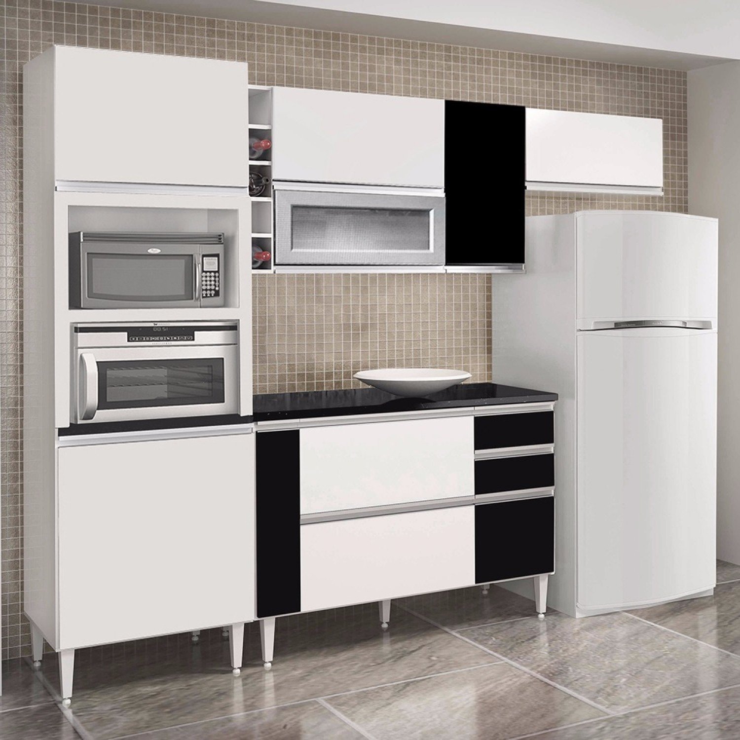 Cozinha Modular Mveis Armrio Para Microondas Bartira Glamour Com Cozinha Modular Mveis Armrio Para Microondas Bartira Glamour Com