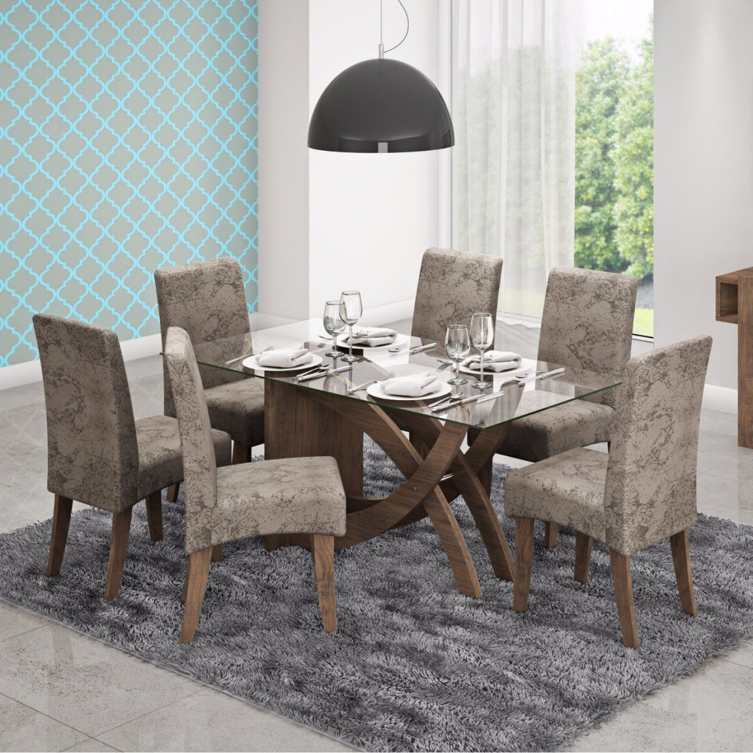Sala De Jantar Walmart ~ Conjunto Sala de Jantar Mesa Flávia 6 Cadeiras Beatriz 180cm Cimol Sala De Jantar Walmart ~ Conjunto Sala de Jantar Mesa Flávia 6 Cadeiras Beatriz 180cm Cimol