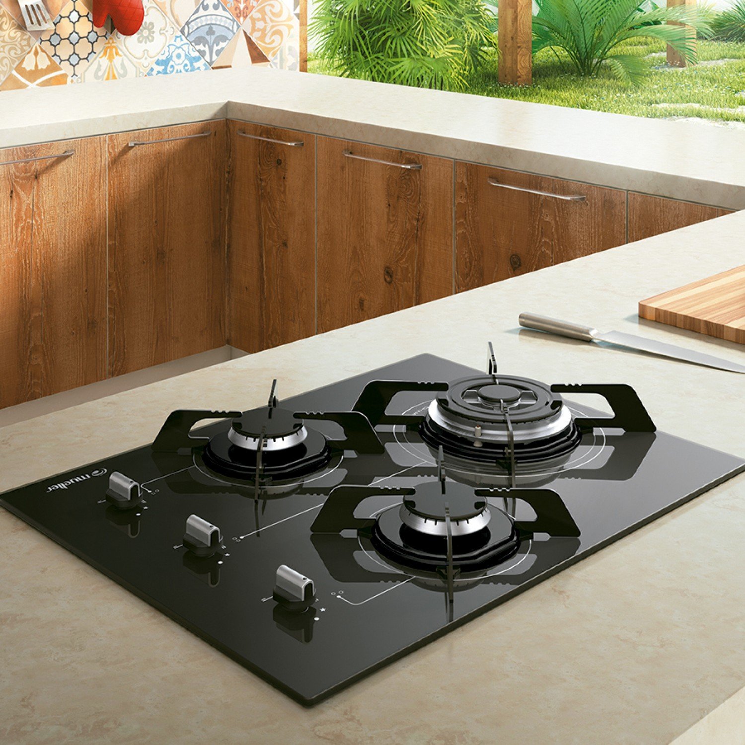 Comprar Cooktop Mueller Tripla Chama 3 Bocas A Gs Bivolt Preto Wt