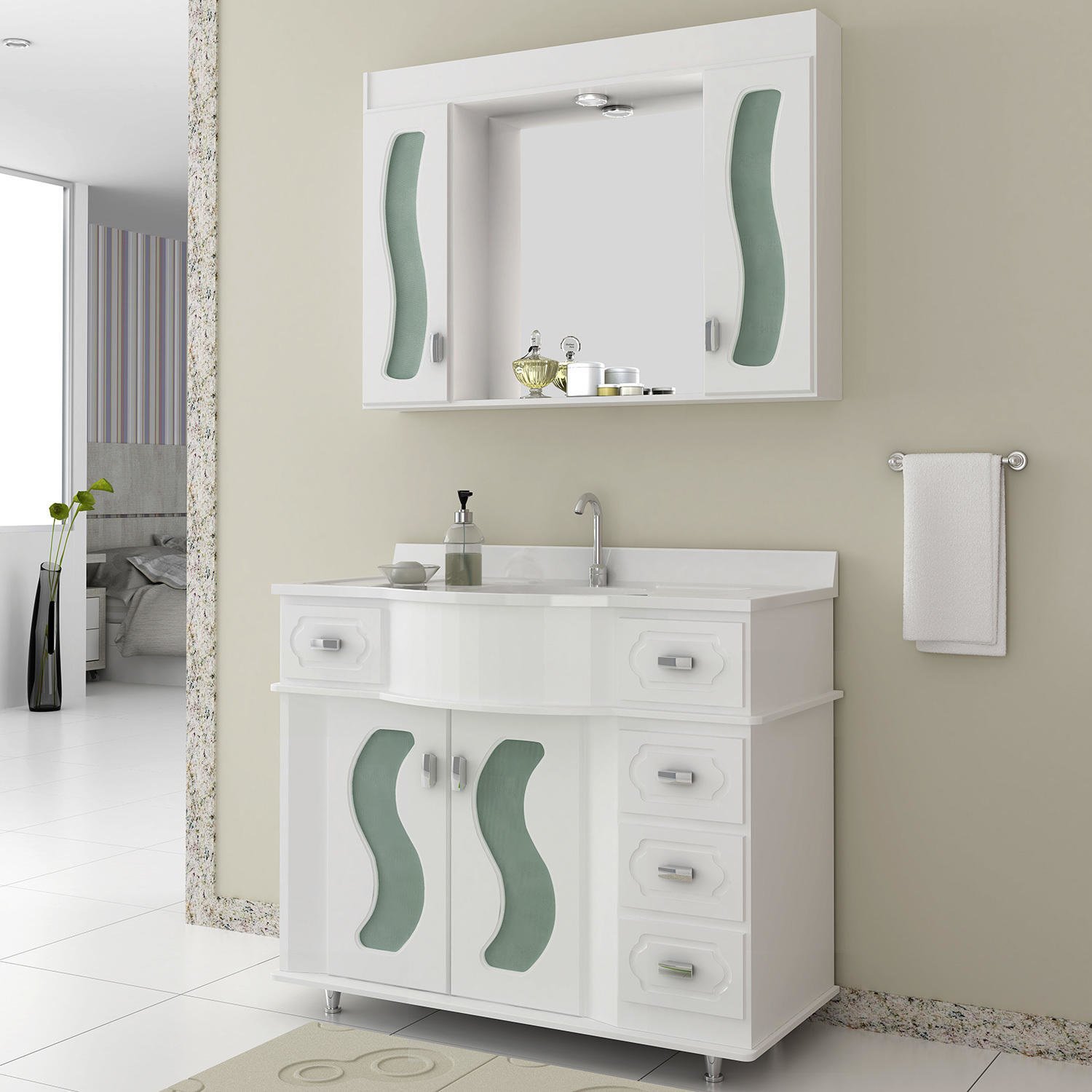 Gabinete Para Banheiro Com Espelheira Balcony Vectra 100 R$ 999,90 em Mercado Livre Aparador Rustica De Madeira ~ Gabinete Para Banheiro Com Espelheira Balcony Vectra 100 R$ 999,90 em Mercado Livre