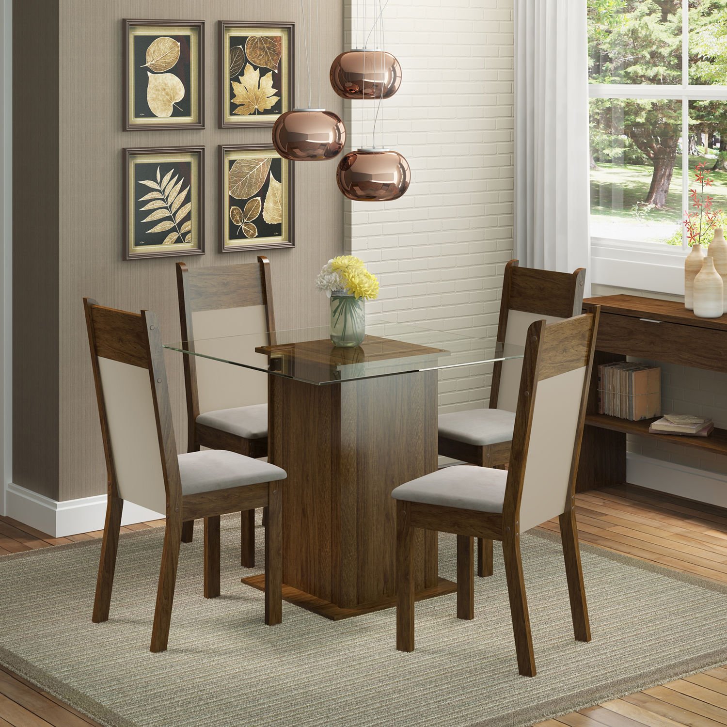 Conjunto Sala De Jantar Com Banco ~ Conjunto Sala De Jantar Mesa E 4 Cadeiras Miami Madesa R$ 399,90 em Conjunto Sala De Jantar Com Banco ~ Conjunto Sala De Jantar Mesa E 4 Cadeiras Miami Madesa R$ 399,90 em