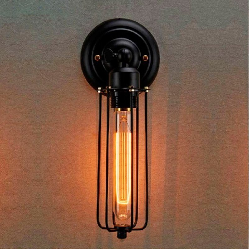 Arandela Luminária Retrô Industrial Preto Loft Luminária Vintage Design Edison LM1739