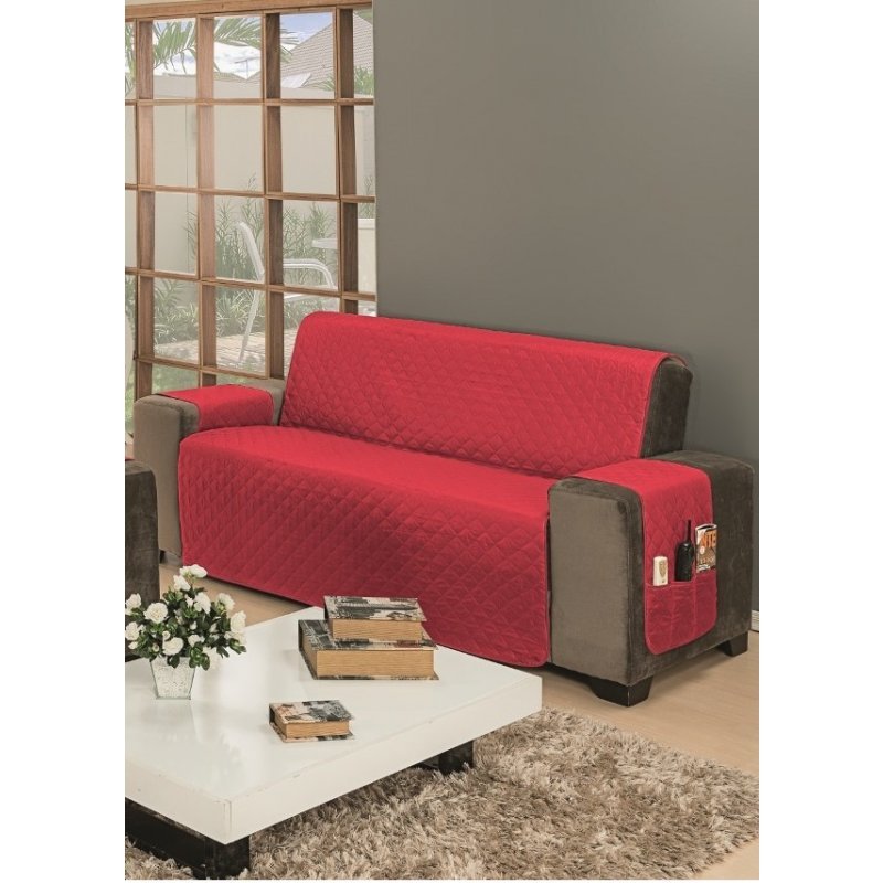 Capa Protetor Para Sofa 3 Lugares Impermeável King Gigante MadeiraMadeira