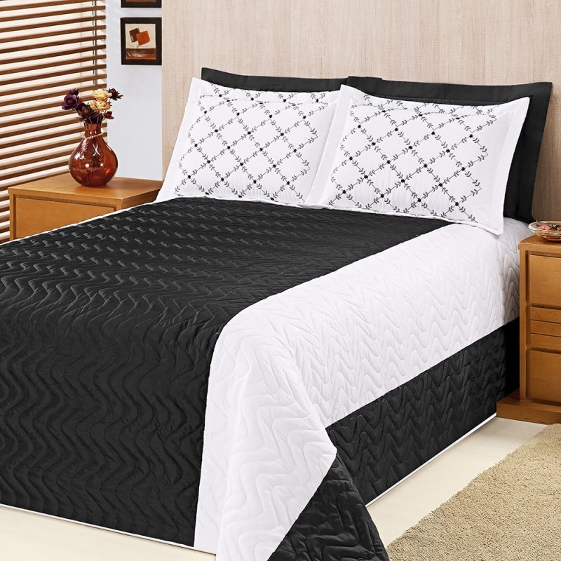 Cobre Leito Poly Preto Queen Menor preço em Cobre Leito Poly Preto Queen