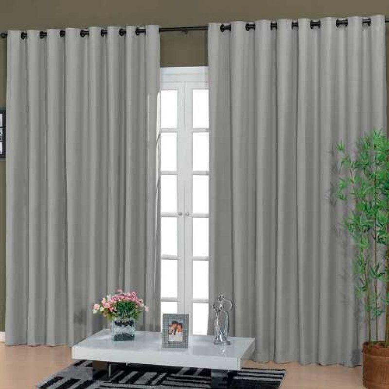 Cortina Para Sala Rustica Cinza 3,00x2,50 Admirare | MadeiraMadeira