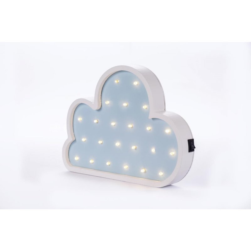 Duo de nuvens luminosas mdf luminária led quarto de menino azul bebê