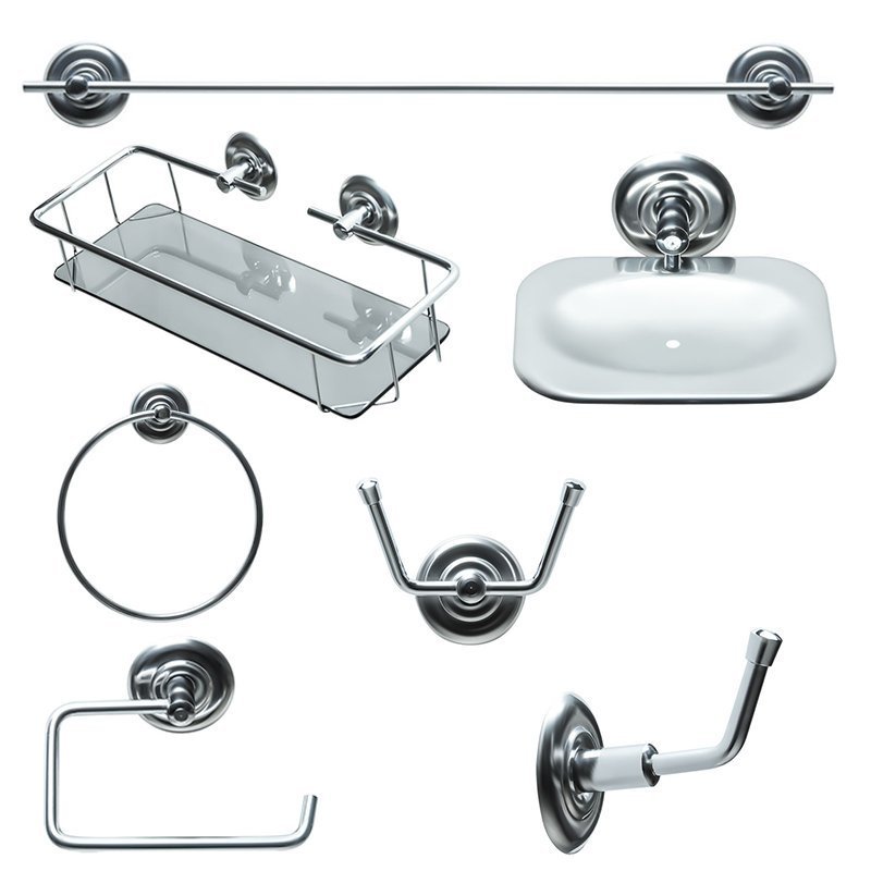 KIT PARA BANHEIRO INOX CLASSIC 7 PEÇAS FJM | MadeiraMadeira