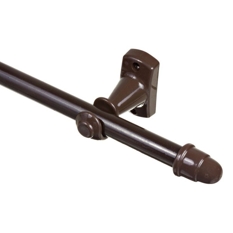 Kit Varao 2,50 Metros Para Cortina 28 Mm Simples Imbuia MadeiraMadeira Kit Varao 2,50 Metros Para Cortina 28 Mm Simples Imbuia MadeiraMadeira
