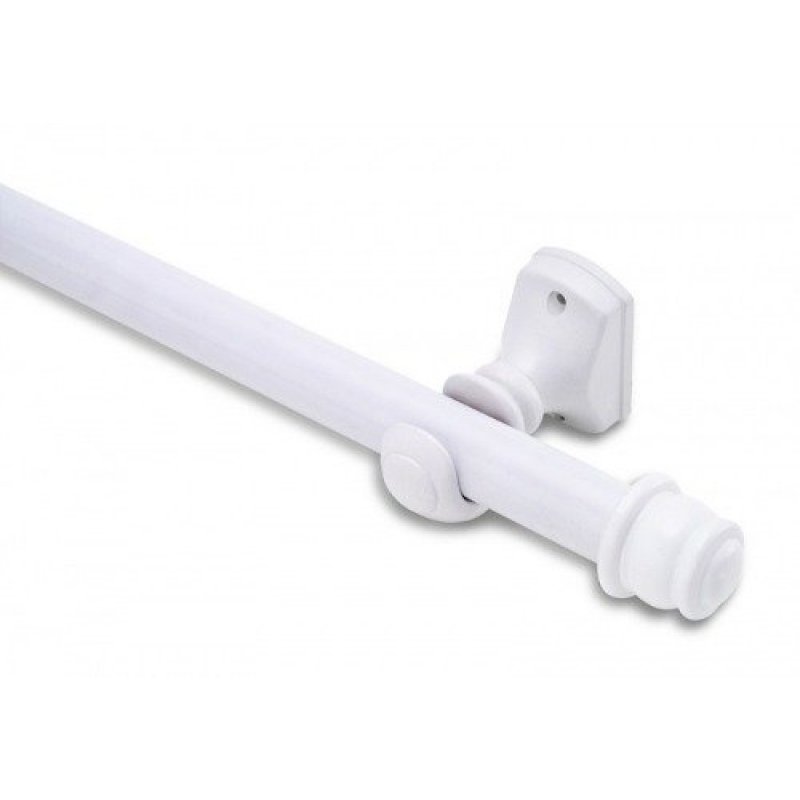 Kit Varão 3m Para Cortina 28 Mm Branco Simples MadeiraMadeira Kit Varão 3m Para Cortina 28 Mm Branco Simples MadeiraMadeira