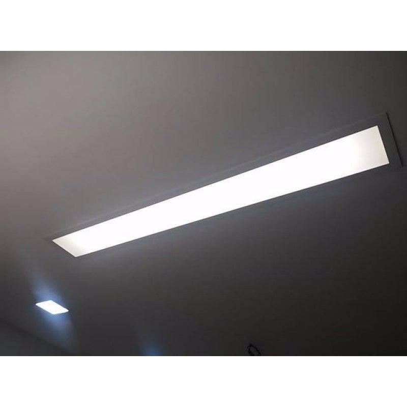 Luminária Plafon Led Retangular Embutir 30w 120cm Branco Frio MadeiraMadeira