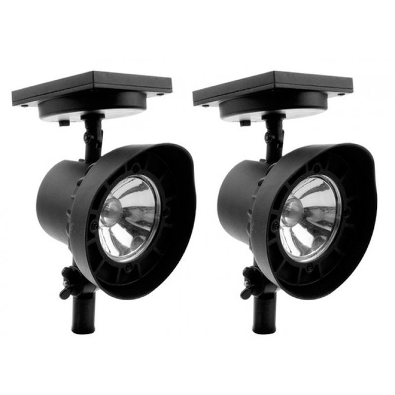 Luminária Solar Spot Super Led Amarela Kit 2 MadeiraMadeira