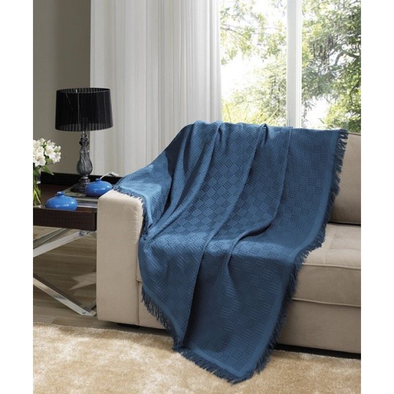 Manta Para Sofa Dohler London 1,60x2,20m Azul Claro Azul Claro