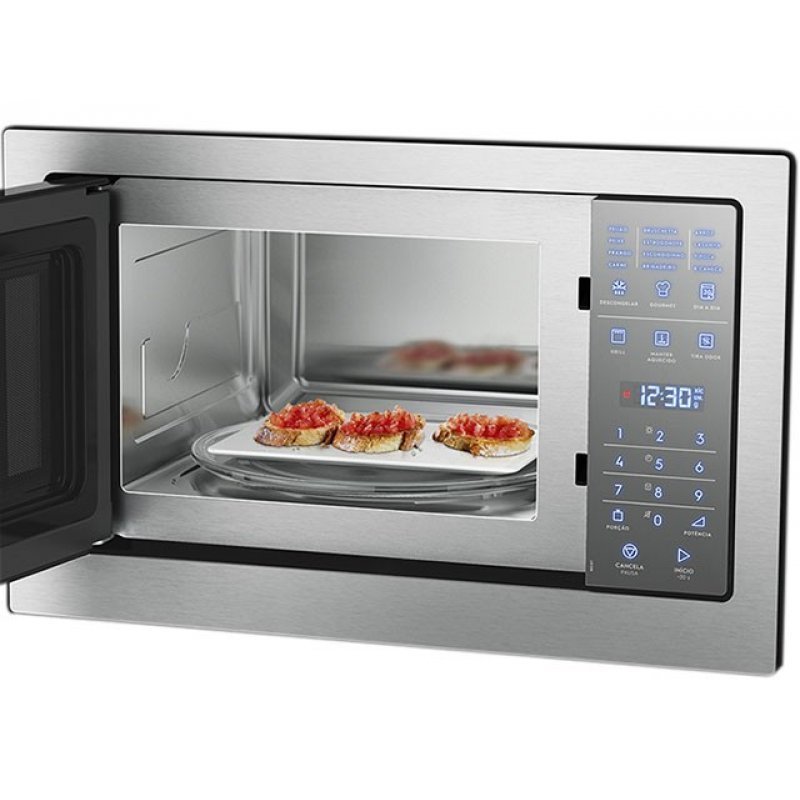 Micro-Ondas de Embutir, com Função Grill e Painel Blue Touch, com ...