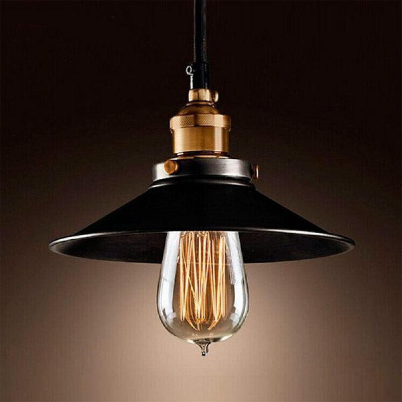 Pendente Retrô Industrial 5 Lâmpadas Preto Loft Luminária Vintage