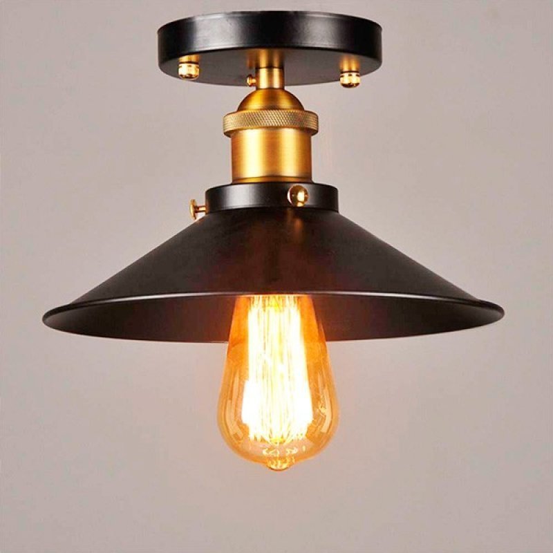 Pendente Retrô Industrial Preto Loft Luminária Vintage Lustre Design