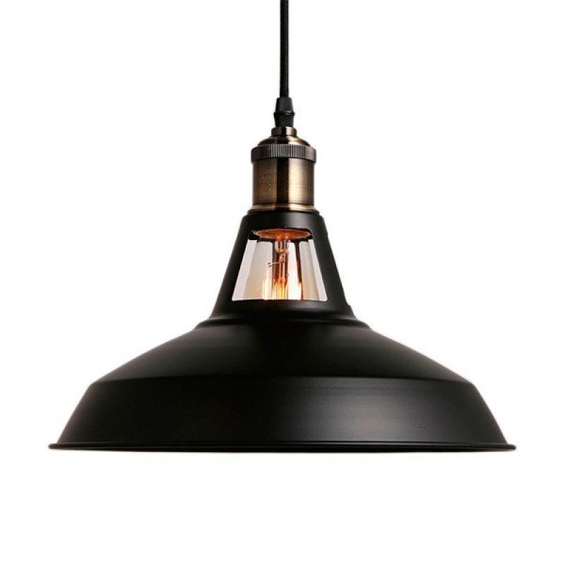 Pendente Retrô Industrial Preto Loft Luminária Vintage Lustre Design