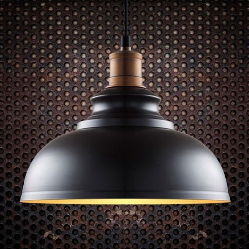 Pendente Retrô Industrial Preto Loft Luminária Vintage Lustre Design Edison LM1756 MadeiraMadeira