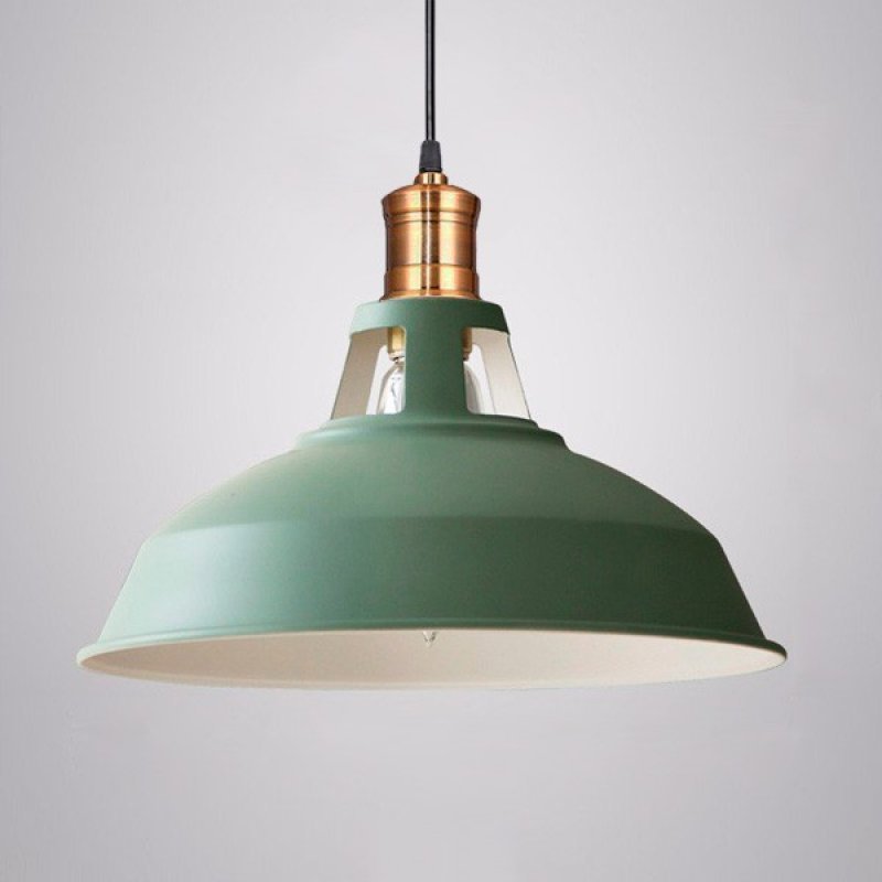 Pendente Retrô Industrial Verde Loft Luminária Vintage ...