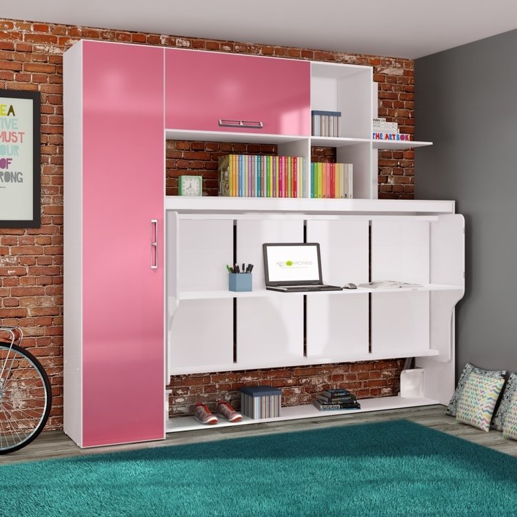 Cama Infantil Multifuncional com Armários e Nichos Dreams Art in Móveis Rosa em Camas na Geraldi Artesanato Em Madeira ~ Cama Infantil Multifuncional com Armários e Nichos Dreams Art in Móveis Rosa em Camas na