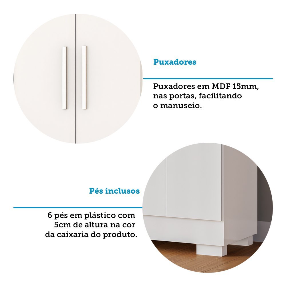Ver mais imagens de Guarda-roupa Casal 4 Portas e 2 Gavetas Capelinha com Espelho 149cm Alyssa Espresso Móveis