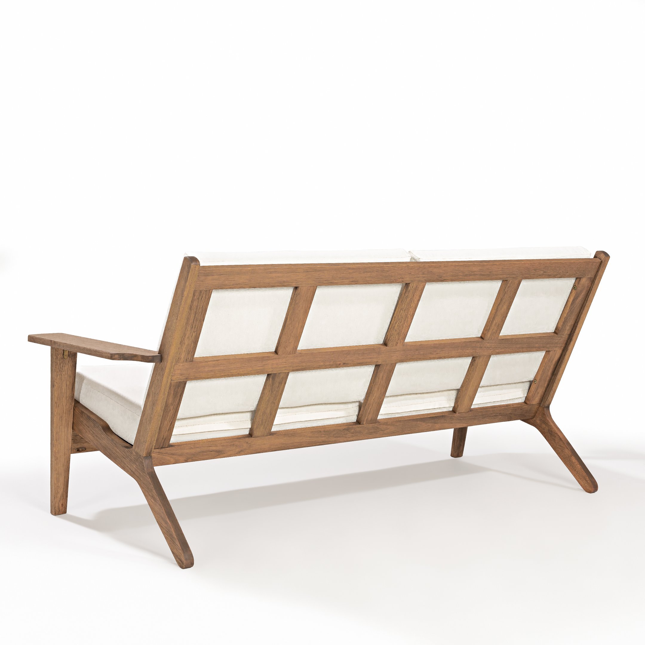 Sofá 3 Lugares em Madeira Maciça Lotus - 3