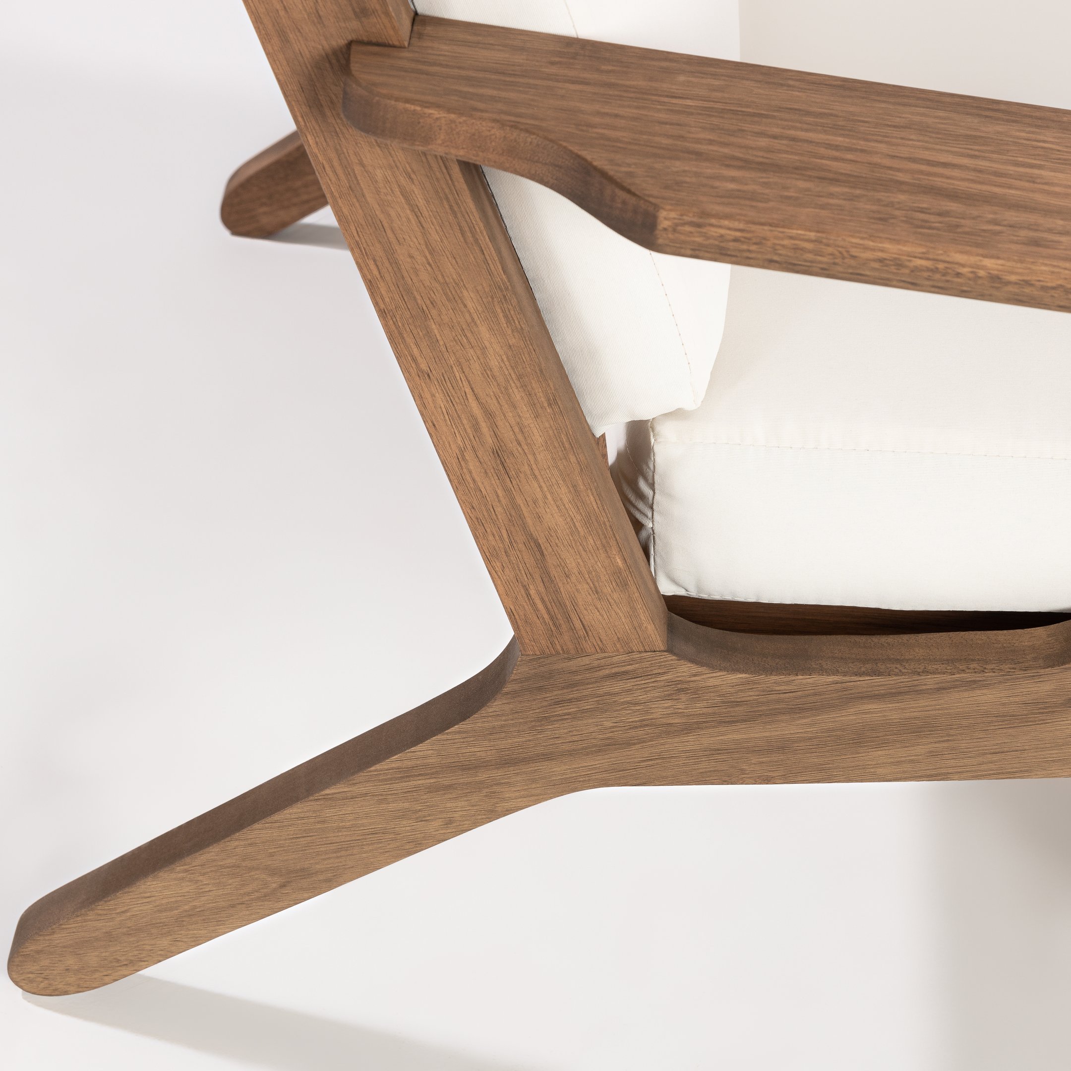 Sofá 3 Lugares em Madeira Maciça Lotus - 5