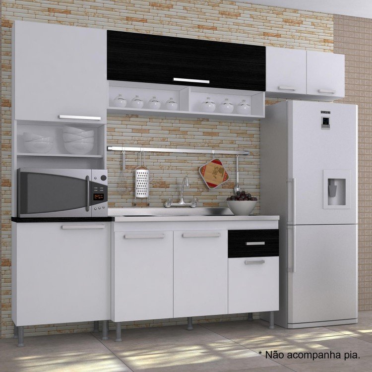 Cozinha Compacta Itália Indekes (Não acompanha pia) BrancoBrancoGrafite e # Cozinha Compacta Completa Com Pia Cozinha Compacta Itália Indekes (Não acompanha pia) BrancoBrancoGrafite e # Cozinha Compacta Completa Com Pia