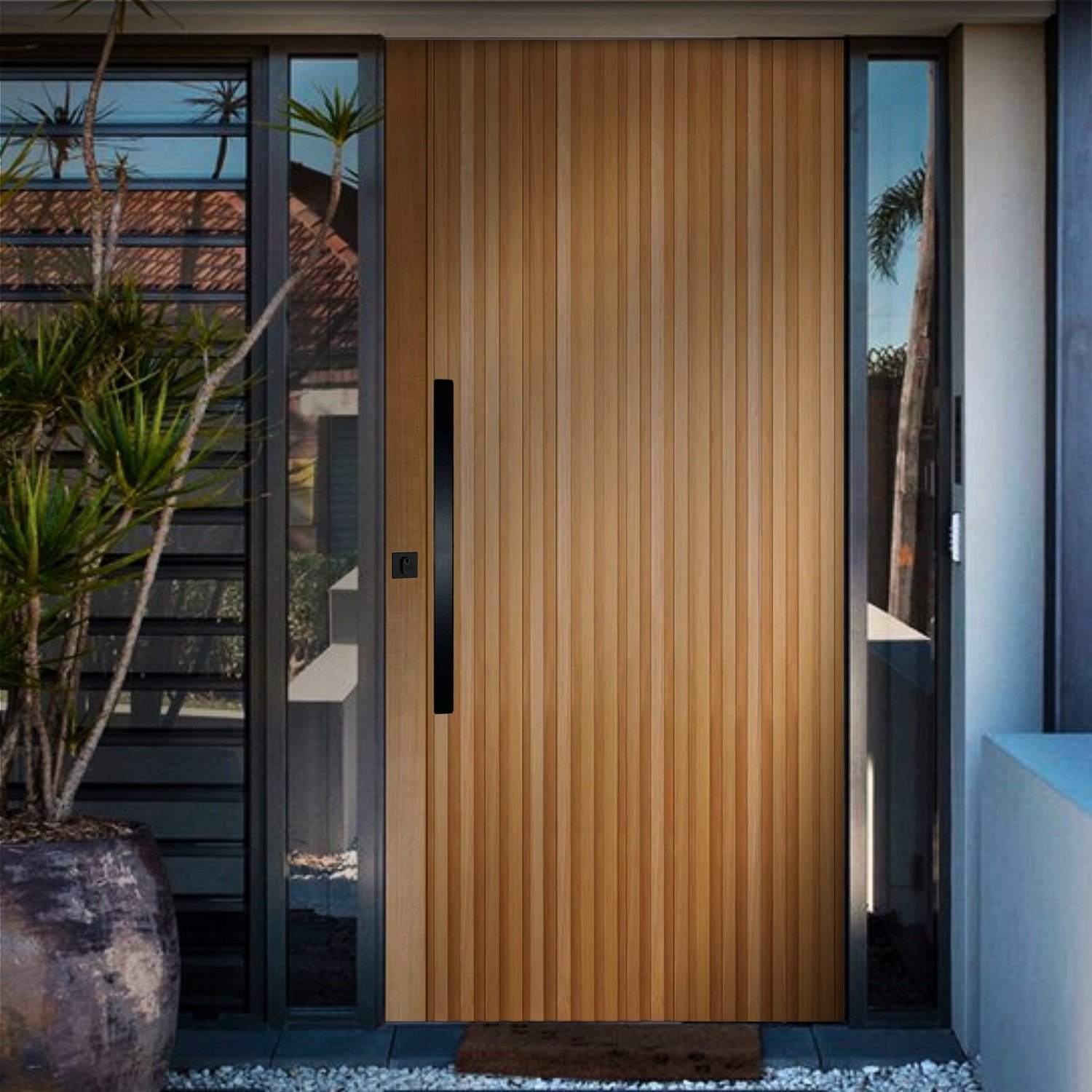 Ver imagem 1 de Folha de Porta Madeira Ripada Tauari 210x100cm Faroni Mapaf 