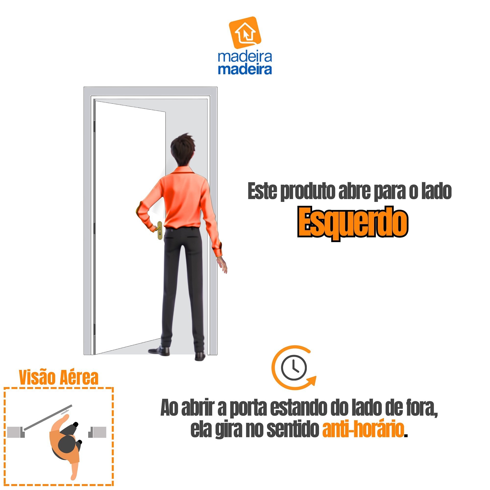 Kit Porta de Madeira Decorada 215x75cm com Batente de Aço 6cm Cantareira MGM - 15