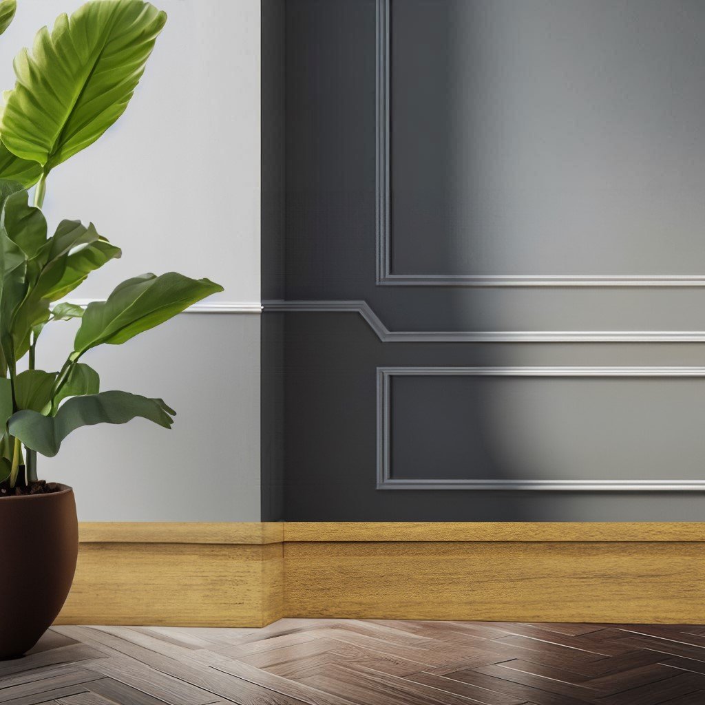 Ver imagem 2 de Rodapé de MDF 7cm x 15mm x 2,40m  702 Moldufama