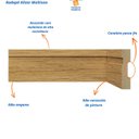 Ver imagem 3 de Rodapé de MDF 7CMX15MMX2,40m com Friso 702 Marrom/Nogueira Málaga Frisado Moldufama