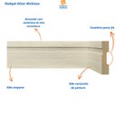 Ver imagem 3 de Rodapé de MDF 7CMX15MMX2,40m com Friso 702 Marrom/Decapê Provence Frisado Moldufama