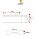 Ver imagem 4 de Rodapé de MDF 7CMX15MMX2,40m com Friso 702 Marrom/Decapê Provence Frisado Moldufama