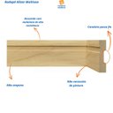 Ver imagem 3 de Rodapé de MDF 7CMX15MMX2,40m com Friso 702 Marrom/Castanho Frisado Moldufama
