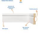 Ver imagem 3 de Rodapé de MDF 7CMX15MMX2,40m com Friso 702 Branco/Frisado Moldufama