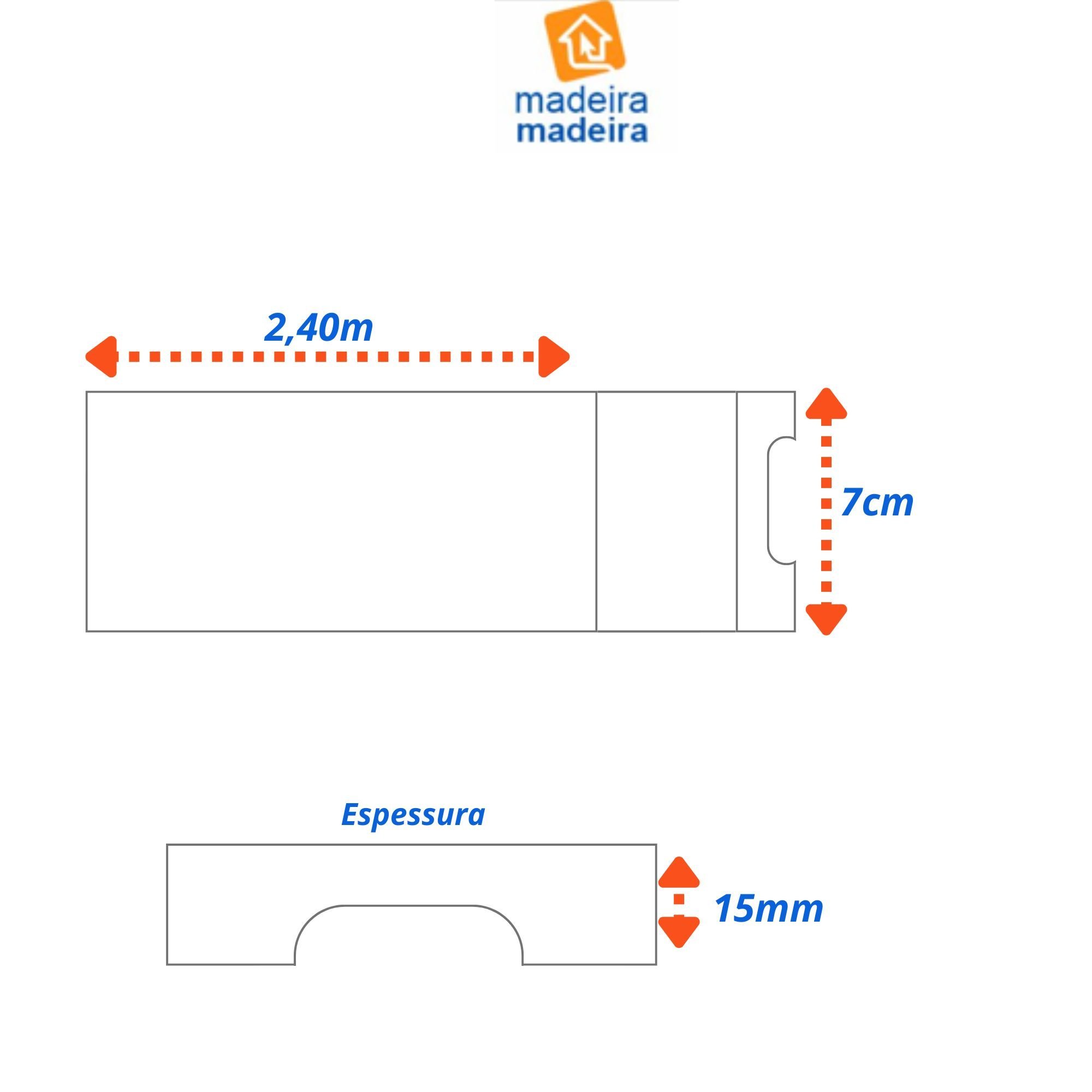 Ver imagem 4 de Rodapé de Mdf 7cm X 15mm X 2,40m Liso Moldufama 700