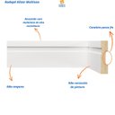 Ver imagem 3 de Rodapé de MDF 5CMX15MMX2,40m Frisado 502 Branco Moldufama