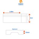 Ver imagem 4 de Rodapé de MDF 5CMX15MMX2,40m Frisado 502 Branco Moldufama
