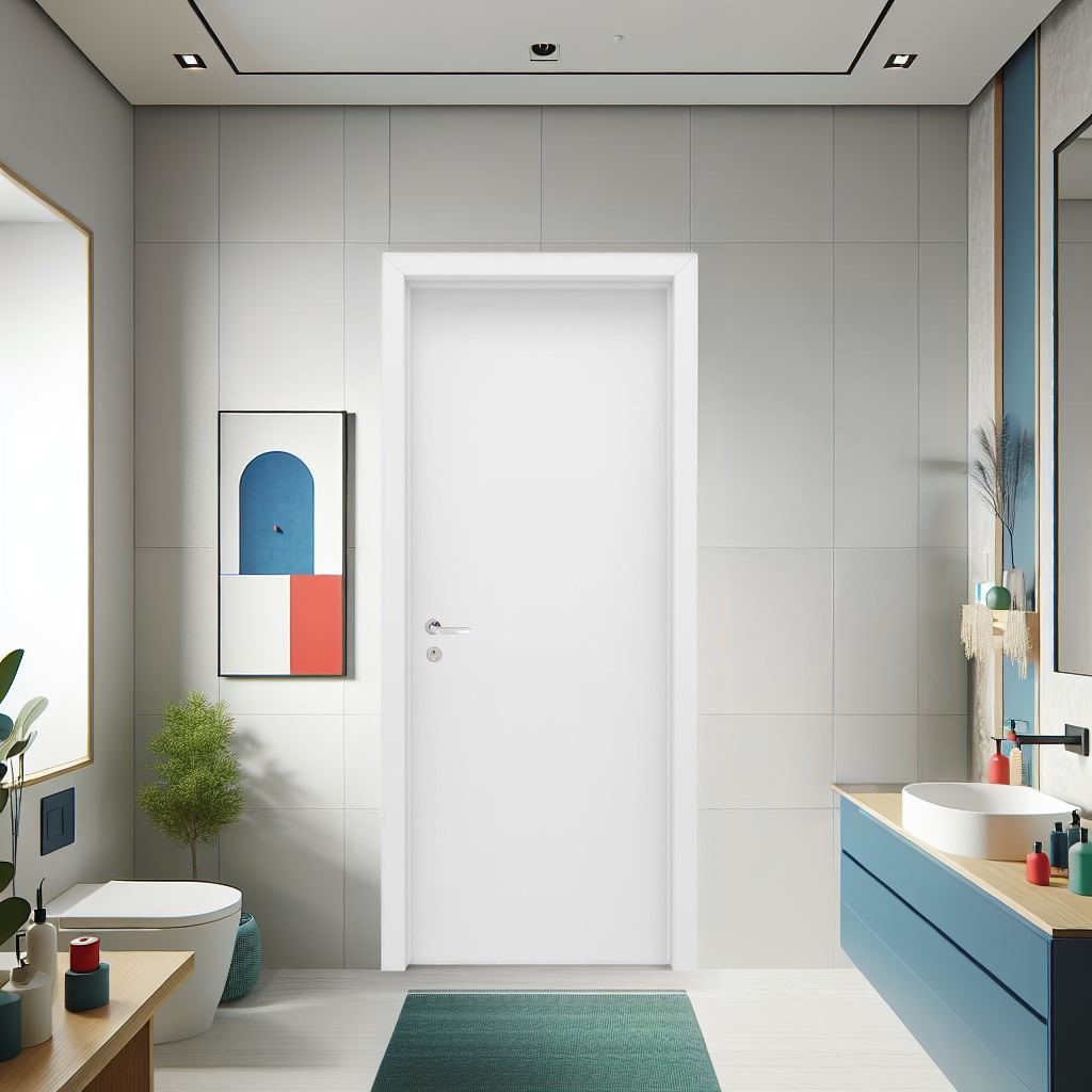 Ver imagem 2 de Kit Porta de Madeira para Drywall 210x80cm Lisa Primer Esquerda Moldufama