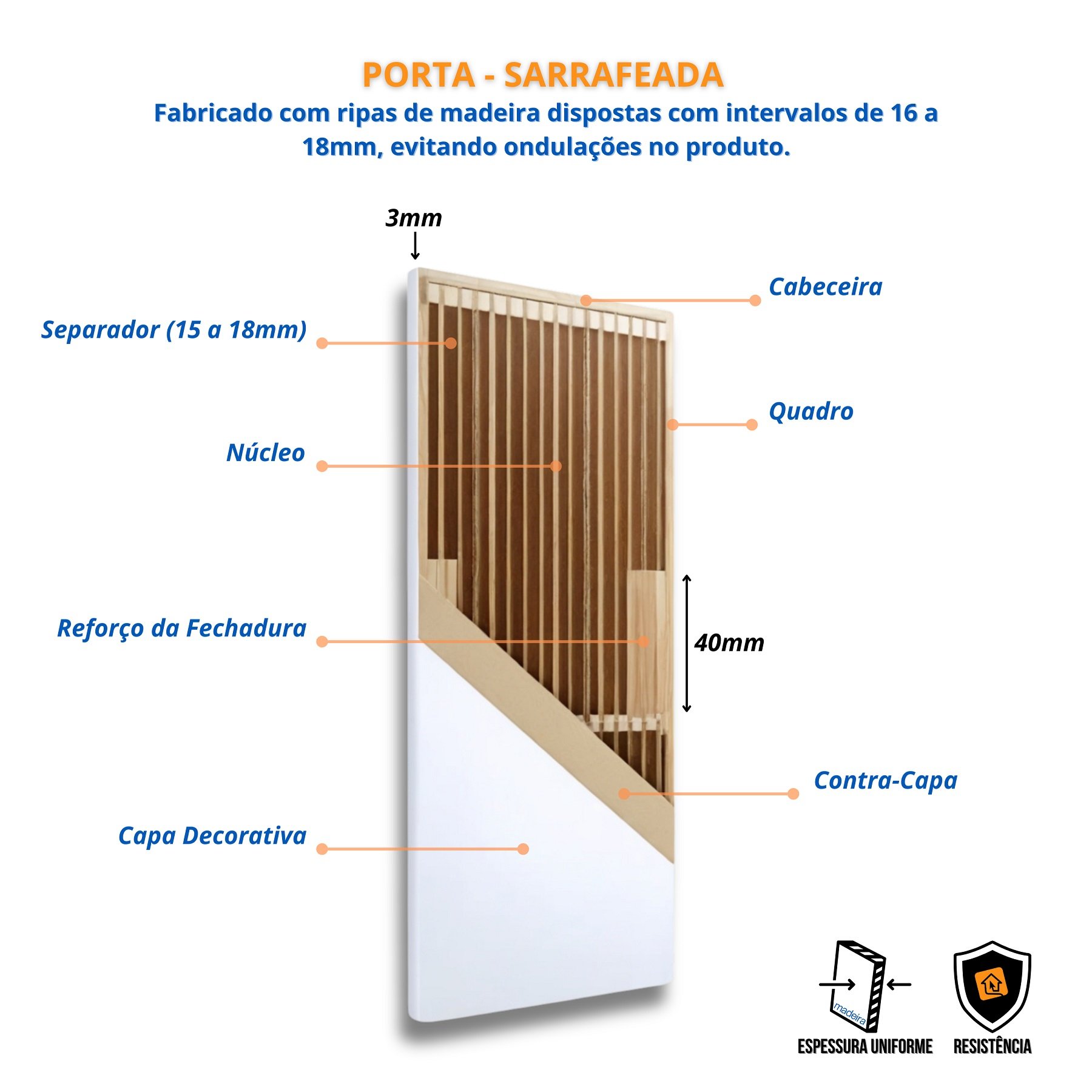 Ver imagem 7 de Kit Porta de Madeira para Drywall 210x80cm Lisa Primer Esquerda Moldufama