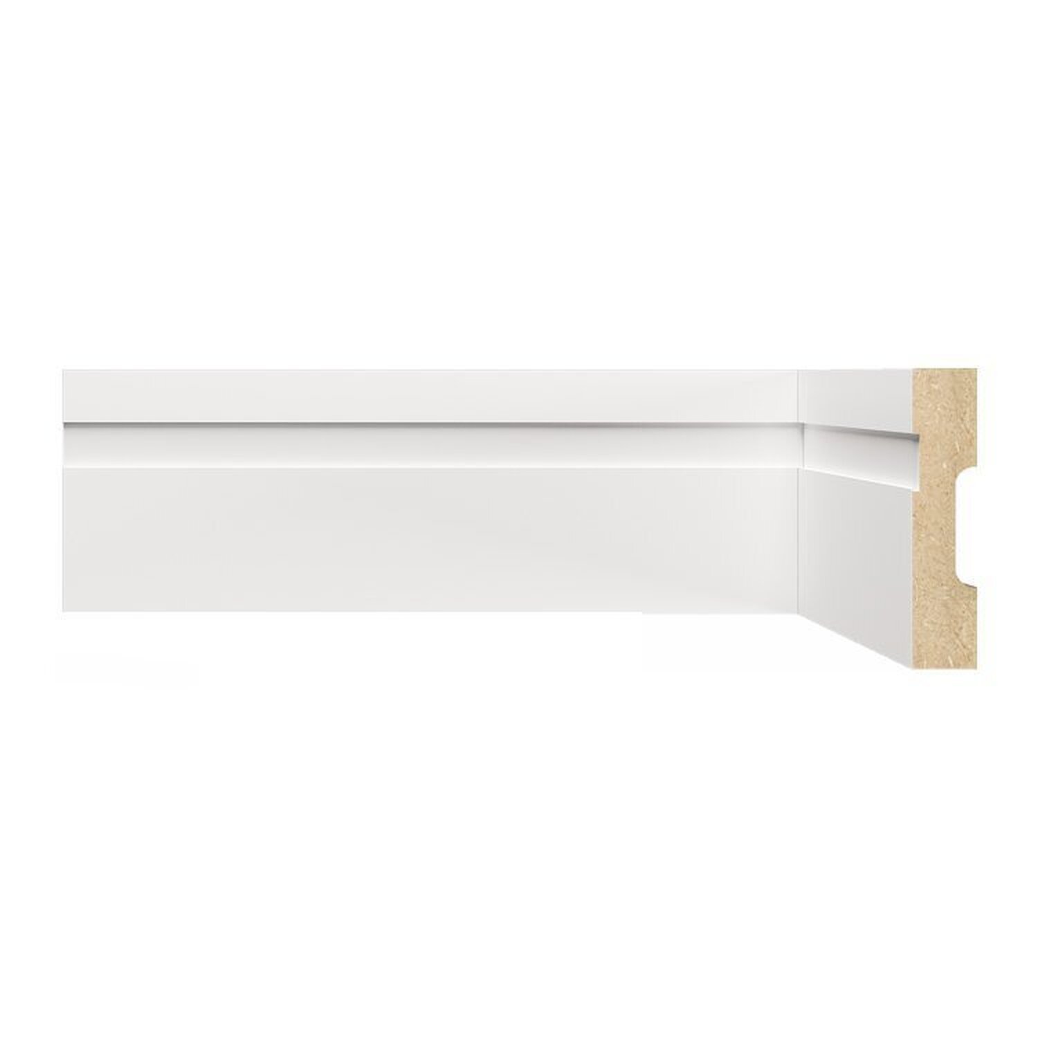 Kit com 10 Barras Rodapé Mdf 702 Moldufama 15mmx7cm Metro Linear 18m