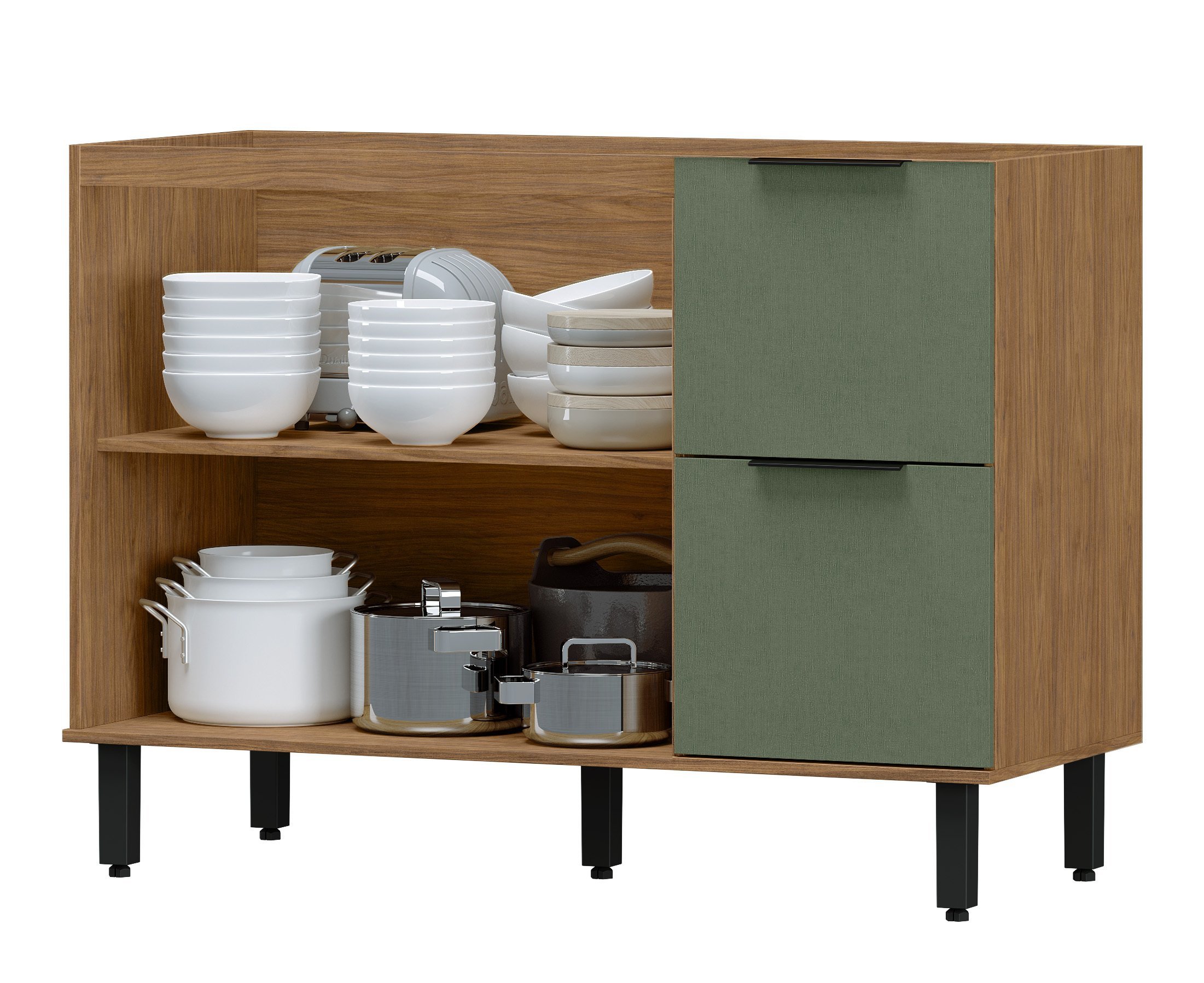 Ver imagem 7 de Balcão para Cozinha 2 Portas 3 Gavetas Toscana Espresso Móveis