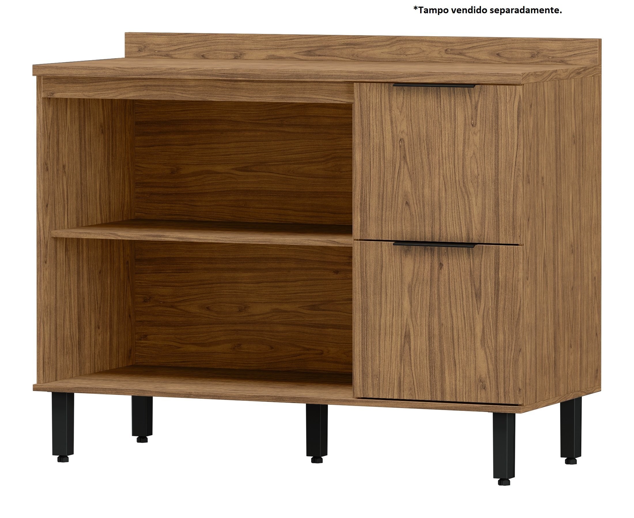 Ver mais imagens de Balcão para Cozinha2 Portas 3 Gavetas Toscana Espresso Móveis