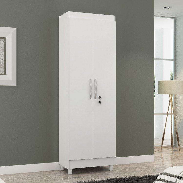 Armário Multiuso 2 Portas com Chave Chicago Notável Móveis Branco em Armários Multiuso na Armario Multiuso Com Chave ~ Armário Multiuso 2 Portas com Chave Chicago Notável Móveis Branco em Armários Multiuso na