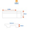 Ver imagem 2 de Rodapé de Poliestireno Frisado 10CMX15MMX240CM Pixrevestimentos Branco