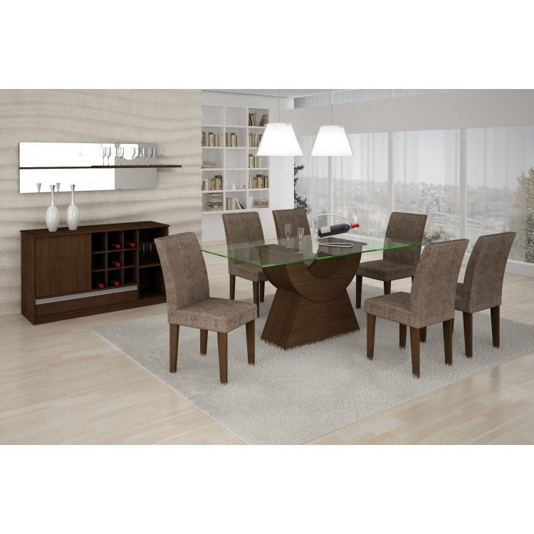 Sala De Jantar Rufato Viva ~ Conjunto Sala de Jantar Mesa Malta 1,60m e 6 Cadeiras Grécia Rufato Sala De Jantar Rufato Viva ~ Conjunto Sala de Jantar Mesa Malta 1,60m e 6 Cadeiras Grécia Rufato