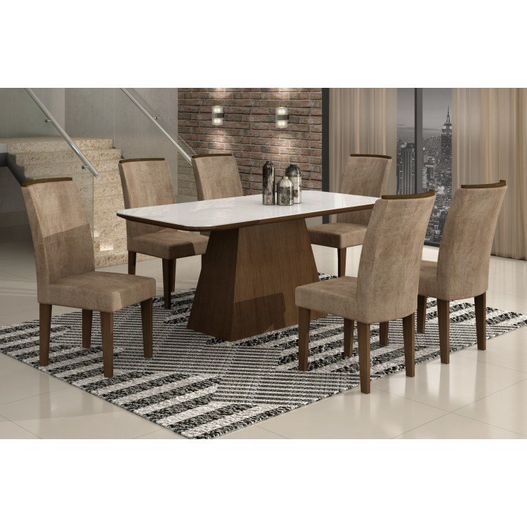 Conjunto Sala de Jantar Mesa Tampo Vidro MDF Branco 6 Cadeiras Lunara Rufato Castor Animalle Artesanato Garrafa Pet Para Pascoa ~ Conjunto Sala de Jantar Mesa Tampo Vidro MDF Branco 6 Cadeiras Lunara Rufato Castor Animalle
