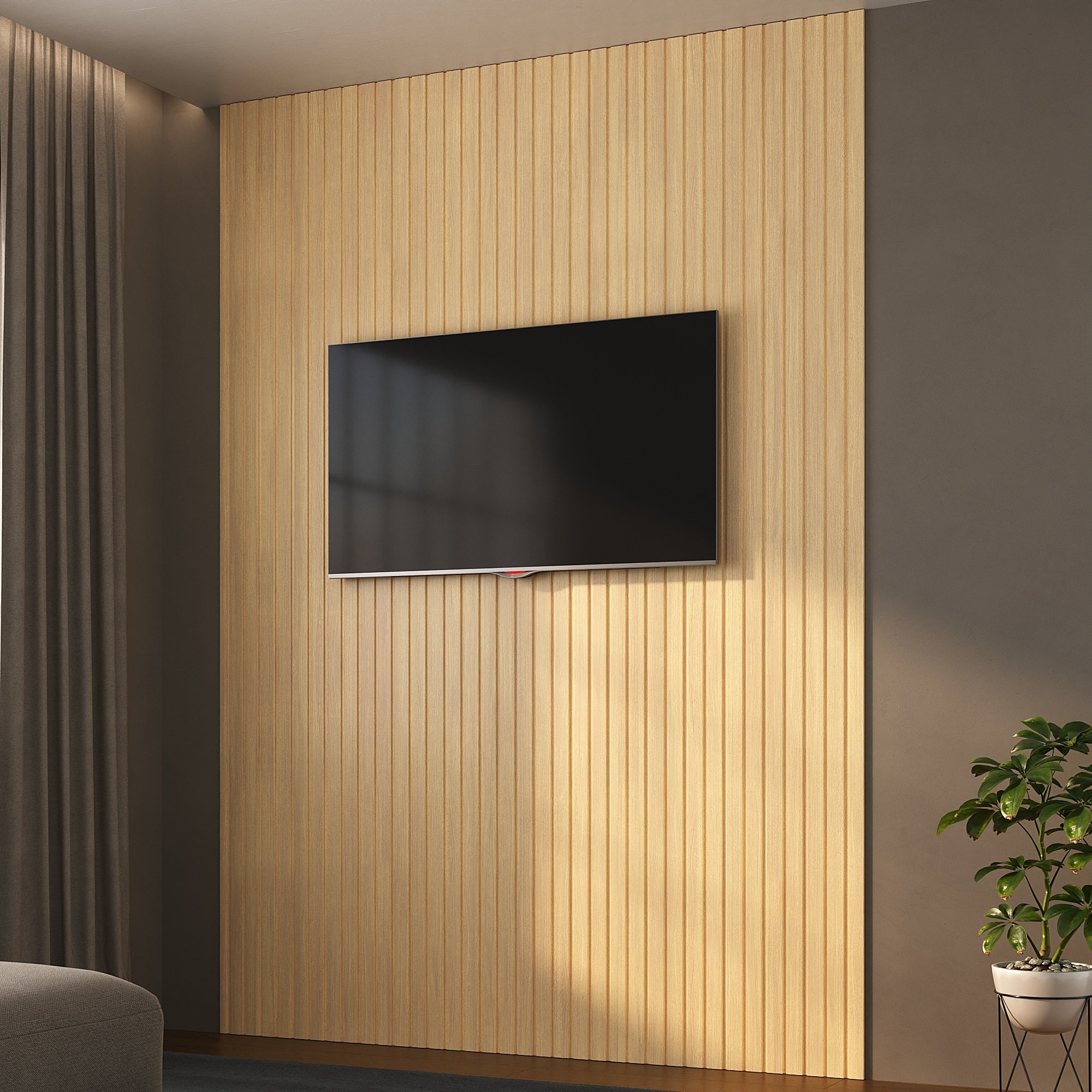 Ver imagem 1 de Painel Ripado de Poliestireno Barra de 2,85m X12,2cm Venda em (0,34m²) Ruffino