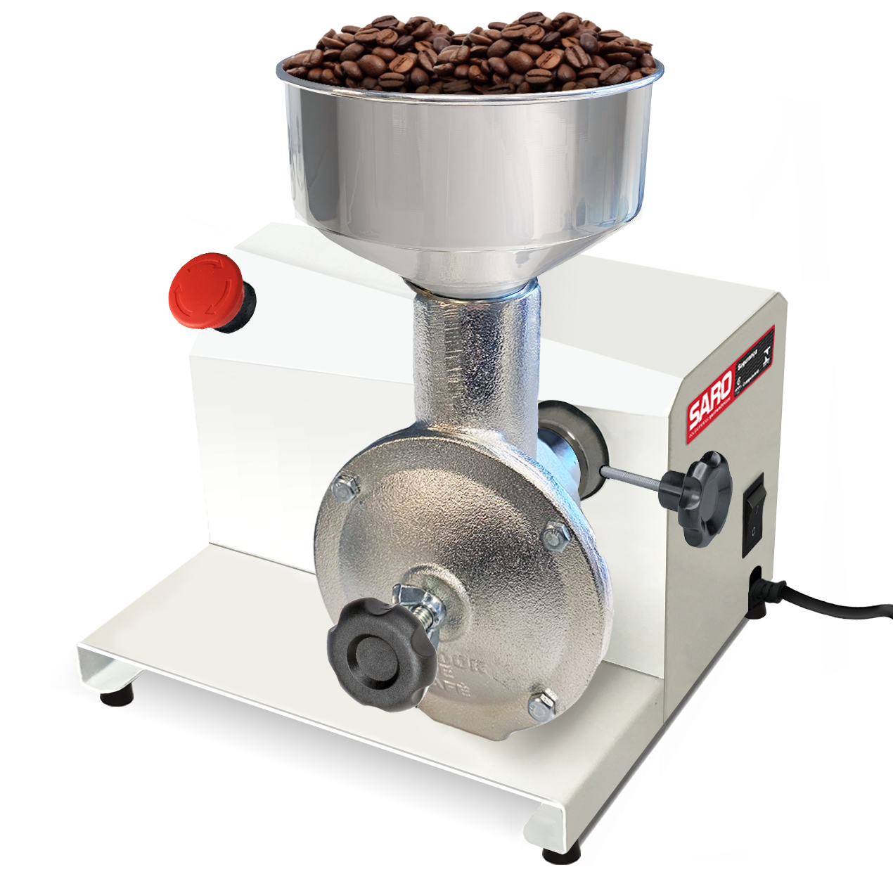 Moedor Elétrico de Grãos e Café Bivolt 50/60 HZ Saro Branco - 1