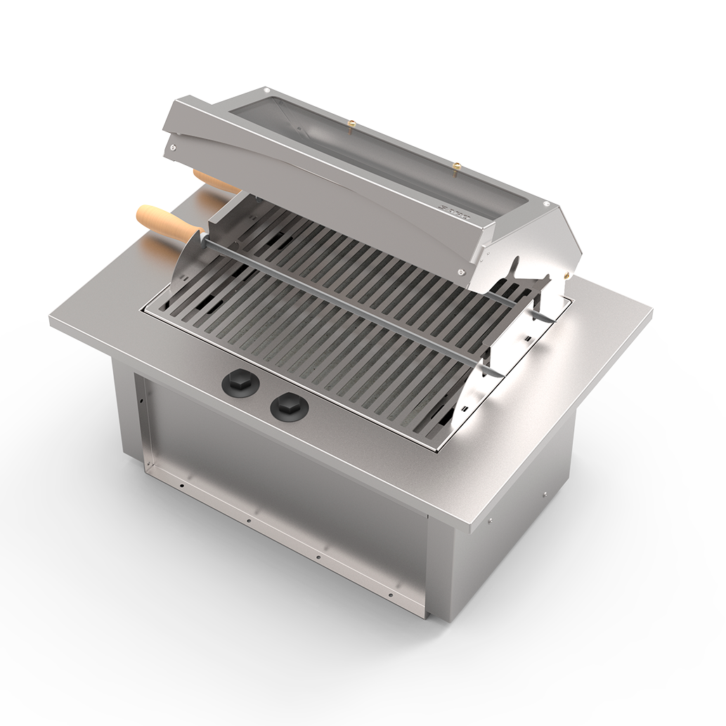 Churrasqueira Cooktop Elétrica de Embutir 70x48x30cm 127v Saro Inox - 3